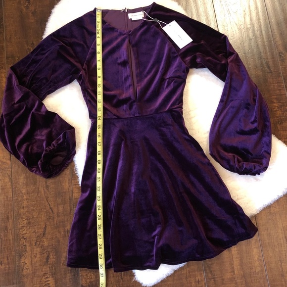 Lovers + Friends NETTIE MINI DRESS IN PLUM - Picture 6 of 8